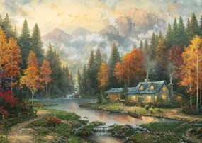 Schmidt puzzle THOMAS KINKADE: Jesenný večer pri jazere 1000 dielikov