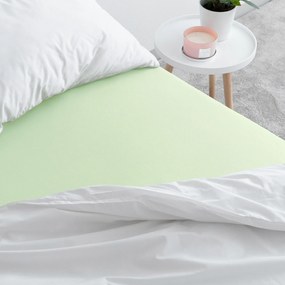 Goldea plachta jersey s napínacou gumou - svetlo zelená 90 x 200 cm