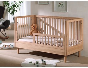 Postieľka z dubového dreva 70x140 cm v prírodnej farbe Forrest – Vipack