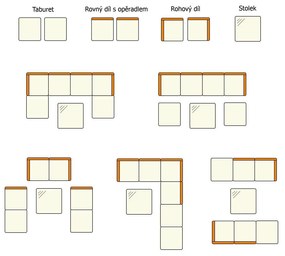 Rohová ratanová záhradná súprava Catini Sevilla - Čierna