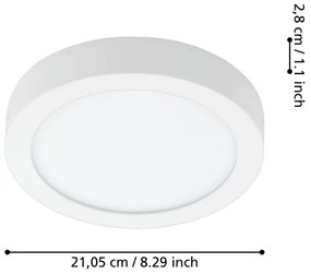 Eglo 900103 - LED stmievateľné kúpeľňové svietidlo FUEVA-Z  LED/16,5W/230V IP44