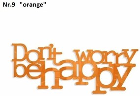 Don't worry be happy dekorácia na stenu čierna