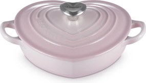 Pekáč Heart liatina 20 cm svetloružový