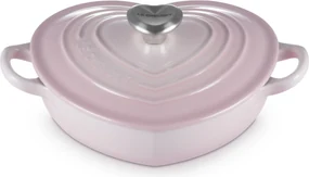 Pekáč Heart liatina 20 cm svetloružový