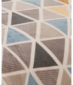 Sivé mikroplyšové obliečky na jednolôžko 140x200 cm Triangulo – My House