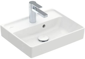 VILLEROY &amp; BOCH Collaro závesné umývadielko s otvorom, s prepadom, 450 x 370 mm, biela alpská, s povrchom CeramicPlus, 433445R1