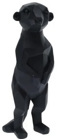 Dekorácia geometric Surikata, 27 cm, čierna