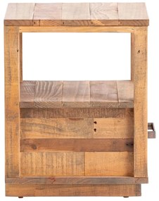 furniture-nabytek.cz - Masívny nočný stolík z borovice, lakovaný, prírodná farba – 40×40×50 cm