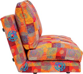 Dvoumístná futonová rozkládací pohovka Taida 120 cm vícebarevná