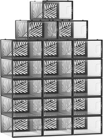 Modulárny botník 18 ks SILESIA číry/čierny