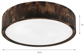 Brilagi - Stropné svietidlo CARVALHO SMOKEY 2xE27/60W/230V dub pr. 37,5 cm