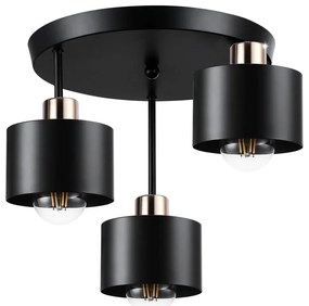 MAXLED Luster na tyči 3xE27/35W/230V pr. 30 cm čierna/zlatá MX0237