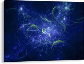 Obraz - modrá abstrakcia (70x50 cm)