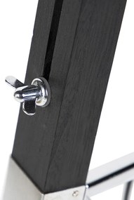 Stojaca lampa trojnožka čierna s tienidlom 45 cm ľanové tmavosivé