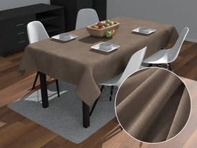 Biante Veľký zamatový obdĺžnikový obrus Velvet Premium SVP-005 Svetlo hnedý 160x220 cm