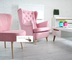 Kreslo Velvet Pink
