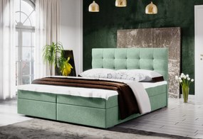Čalúnená posteľ FADO 2 + rošt + matrace + topper, 140x200, cosmic16