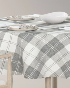 Obrus okrúhly farba produktu sivá látka zapletaná, vzorované
