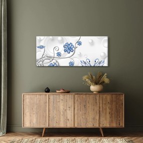 Obraz - Modré labute (120x50 cm)