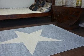 Koberec NORDIC Hviezda sivý / krém G4581