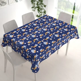 Biante Detský bavlnený obdĺžnikový obrus Sandra SA-281 Líšky na večernej oblohe 120x200 cm