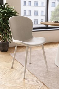 FIORA Béžové (látka Apia 453) / sivobéžový rám (kašmír) - MODERNÁ ČALÚNENÁ STOLIČKA DO OBÝVAČKY/ JEDÁLNE LOFT