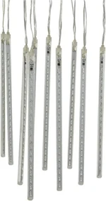 ACA Lighting LED vianočné záves Cencúle, 12,4m, studená biela, IP44, 240 LED