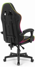 Hells Herná stolička Hell's Chair HC-1004 LED BLACK