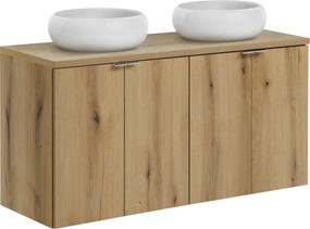 Comad Kúpeľňová skrinka s doskovými umývadlami set Nova Oak 120 dub coast evoke