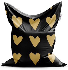 Sablio Sedací vak Zlaté srdiečka - 150x100 cm