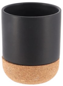 Kúpeľňový pohár Michavila Cork, čierna/s korkovými prvkami, 250 ml