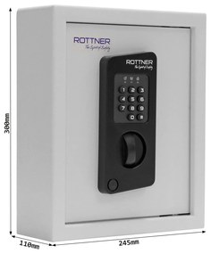 Rottner Keytronic 20 sejf na kľúče šedý