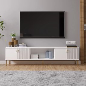 TV stolík/skrinka Payette (biela). Akcia -18%. Vlastná spoľahlivá doprava až k Vám domov. 1127714