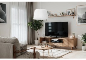 Závesné svietidlo Gaja, 1x biele textilné tienidlo, (fi 44cm), w