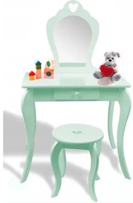 Detský toaletný stolík v mentolovej farbe