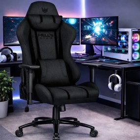 Herná ergonomická stolička HC-1013 – čierny poťah z kvalitnej textílie