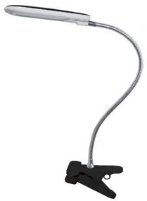 ACA Lighting LED stolný lampička s vypínačom a klipom BAZ 5W/230V/4000K/340Lm/120°/IP20, čierna