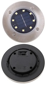 KIK Solárne záhradné LED svetlá - 8 LED - 4 ks - teplá biela