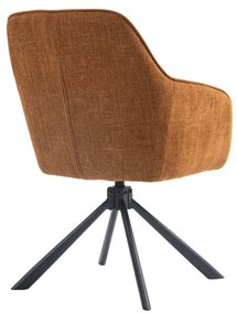 Oranžové čalúnené jedálenské kreslá v súprave 2 ks Avola – Unique Furniture