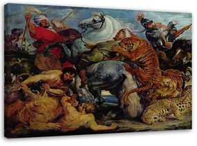 Obraz na plátně Hon na tygra - P. P. Rubens - 120x80 cm