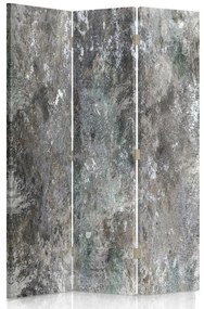 Ozdobný paraván, Betonová stěna - 110x170 cm, trojdielny, klasický paraván