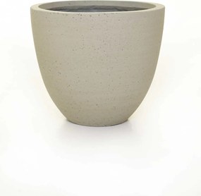 Kónický kvetináč VIRINGO, sklolaminát, výška 29 cm, béžový