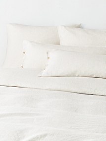 Ľanová obliečka na paplón's vypraným vzhľadom a's jemnými pruhmi Rinna