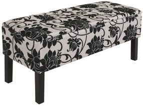 Lavička Renens - látka, vzor kvety