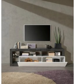Televízny stolík LENOR biely/antracit
