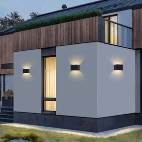 Brilagi - LED vonkajšie nástenné svietidlo DONNANI LED/5W/230V 10 cm čierne IP44