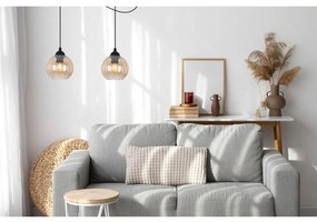 Závesné svietidlo Costa Spider, 1x medové sklenené tienidlo, b