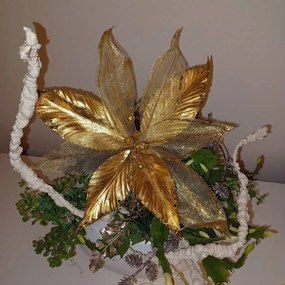 DECOLED Kvetina, 31 x 20 cm, zlatá