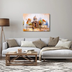 Obraz - Maľovaná mestská pamiatka (90x60 cm)