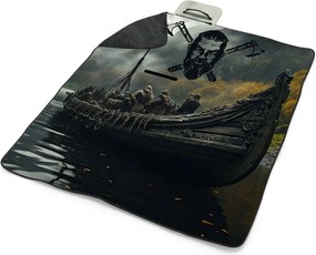 Sablio Plážová deka Vikingové Loď: 200x140 cm